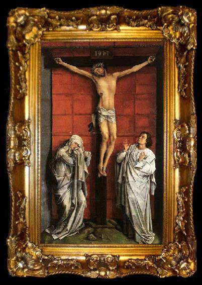 framed  WEYDEN, Rogier van der Christus on the Cross with Mary and St John, ta009-2